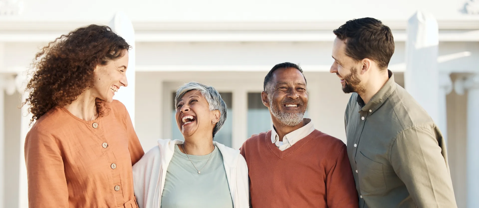 Family sharing stories together