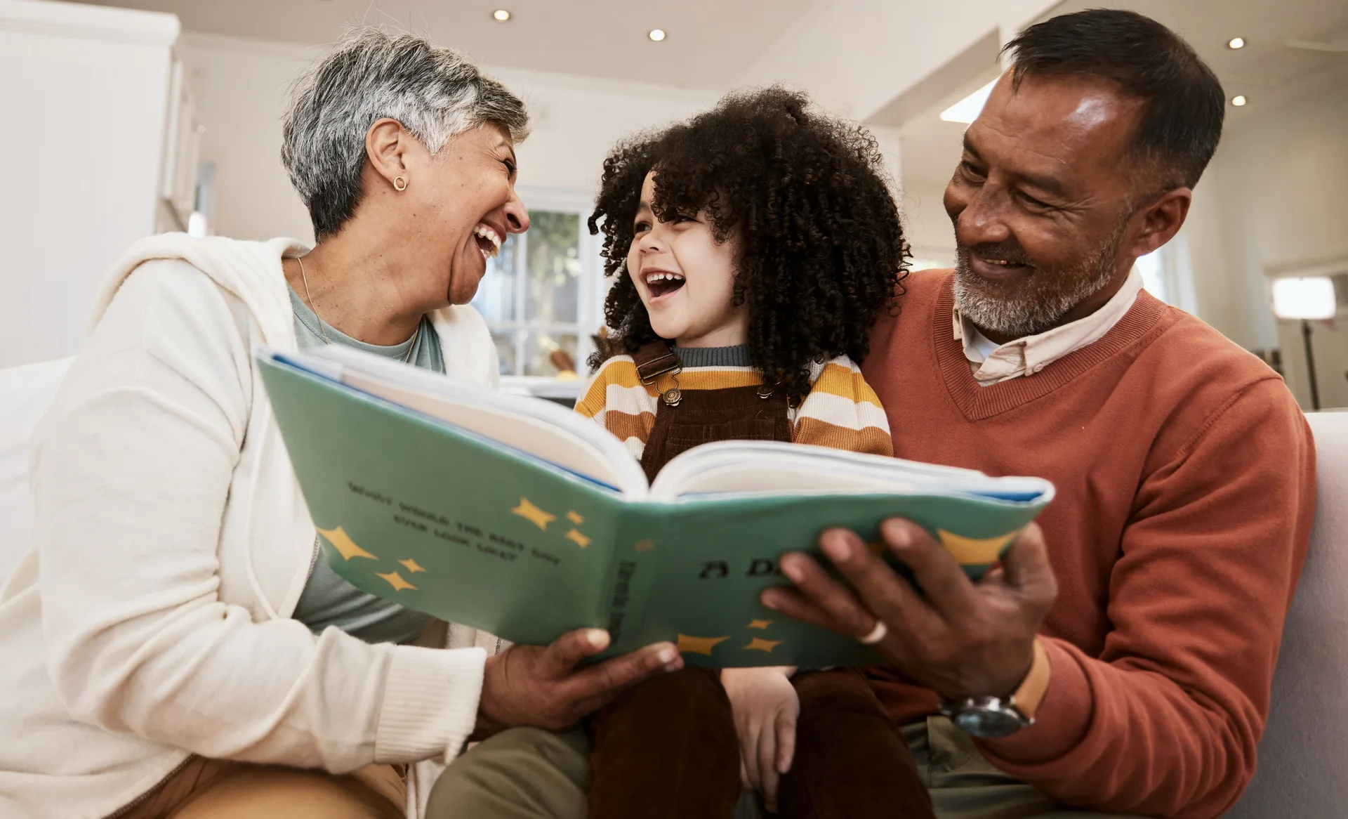 Family members sharing stories together